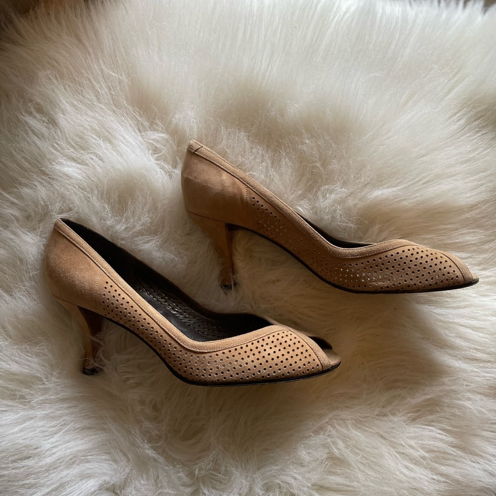 Stuart Wietzman Kitten Heels Open Toe - image 4